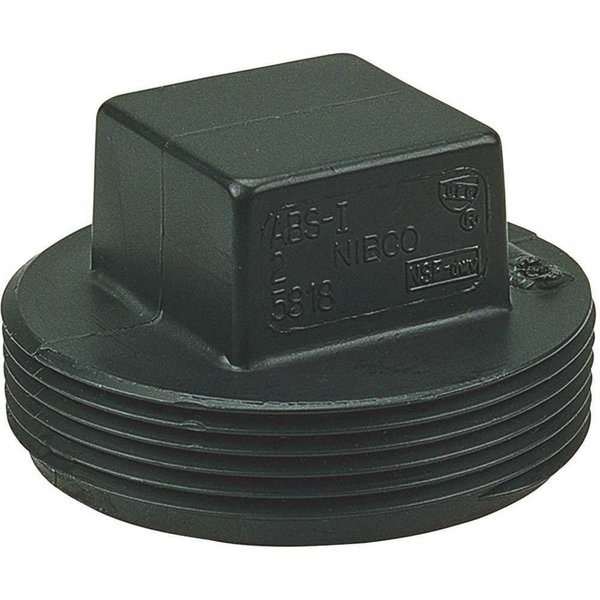 Nibco 3 in. ABS DWV MPT Cleanout Plug C5818HD3